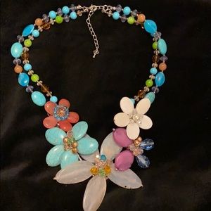 Stone statement necklace